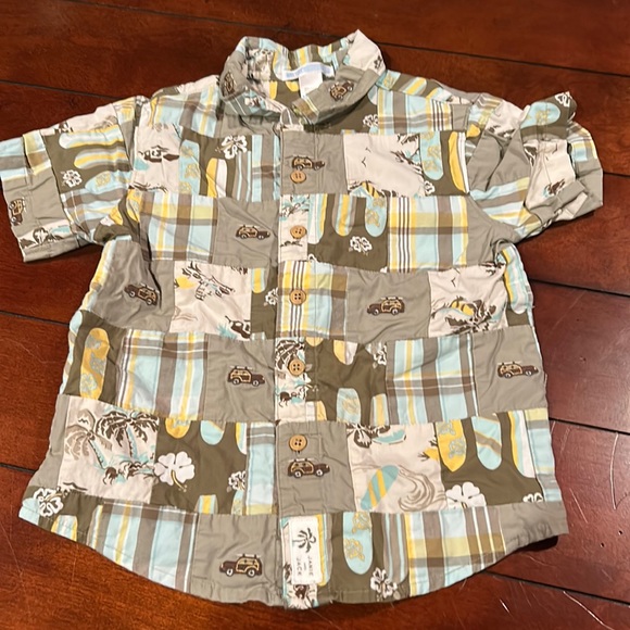 Janie and Jack Other - Janie and Jack Island Surf Surf Wagon Madras Plaid Patchwork Top Size 4…